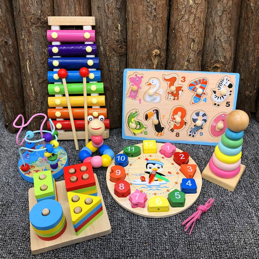 Hot Sell Kids Wooden Puzzles Game Montessori Educatinal Wooden Toys Little Baby Montessori Toys Educational Toys For Children